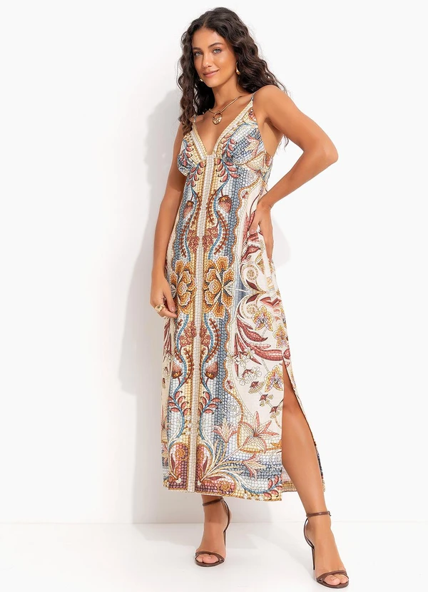 Farm - Vestido Vitral do Mar Bege 3