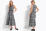 Vestido Xadrez Vichy em Malha Flanela