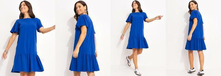 Vestido Azul em Cotton