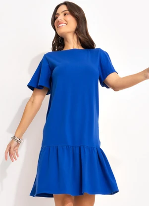 Quintess - Vestido Azul em Cotton - QUINTESS