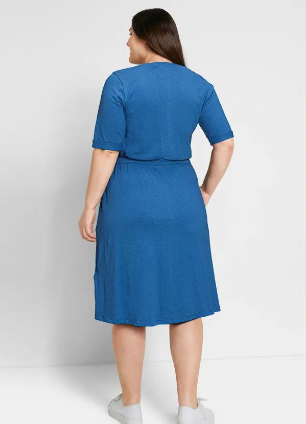 bonprix - Vestido com Amarração Azul 9