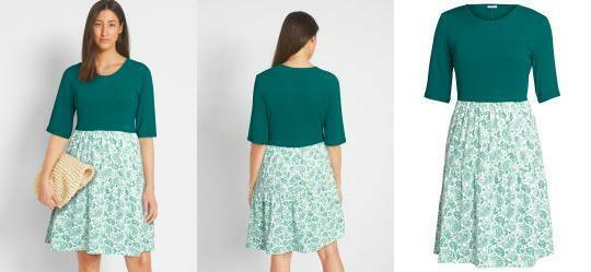 Vestido com Bolsinho Paisley Verde