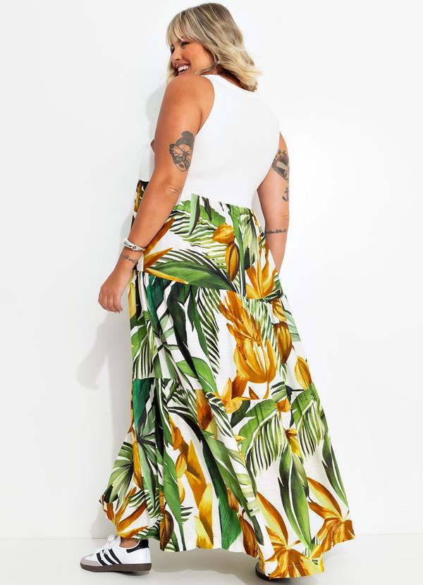 Farm - Vestido Cropped Banana Off White 10