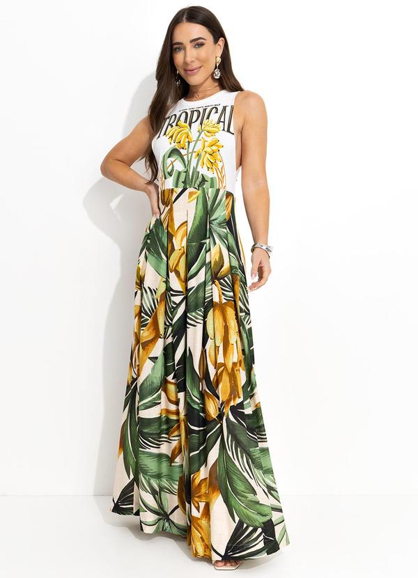 Farm - Vestido Cropped Banana Off White 2