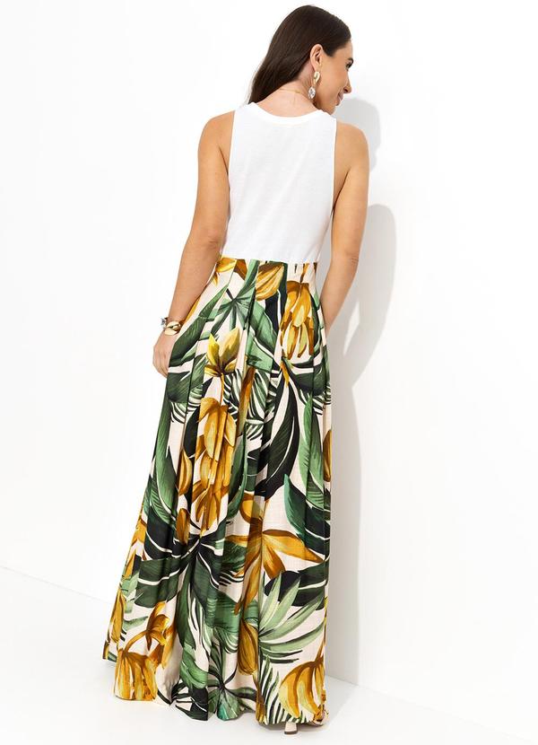 Farm - Vestido Cropped Banana Off White 7