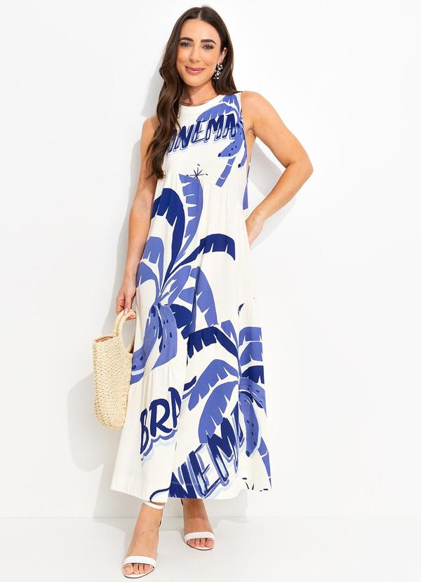 Farm - Vestido Cropped Patch Rio Ipanema Off White