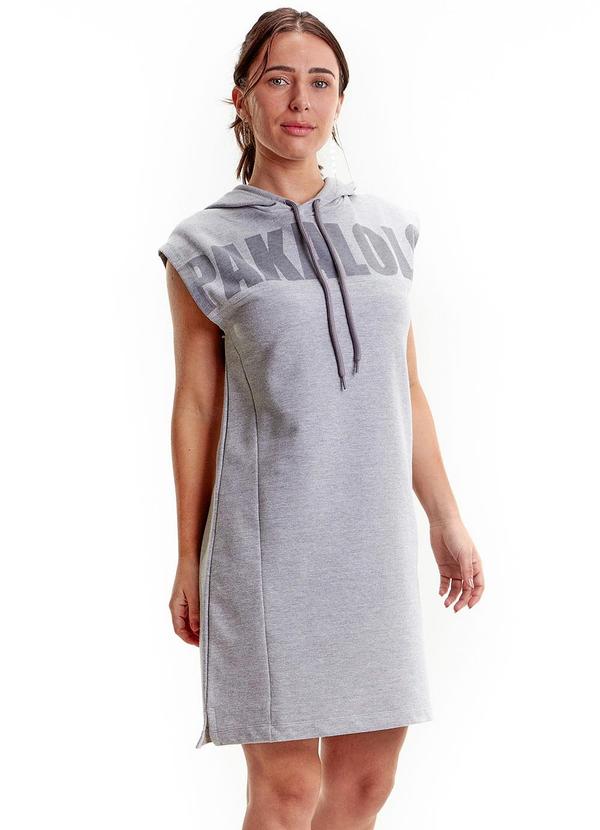 Pakalolo - Vestido Feminino com Capuz Moletom Cinza 1
