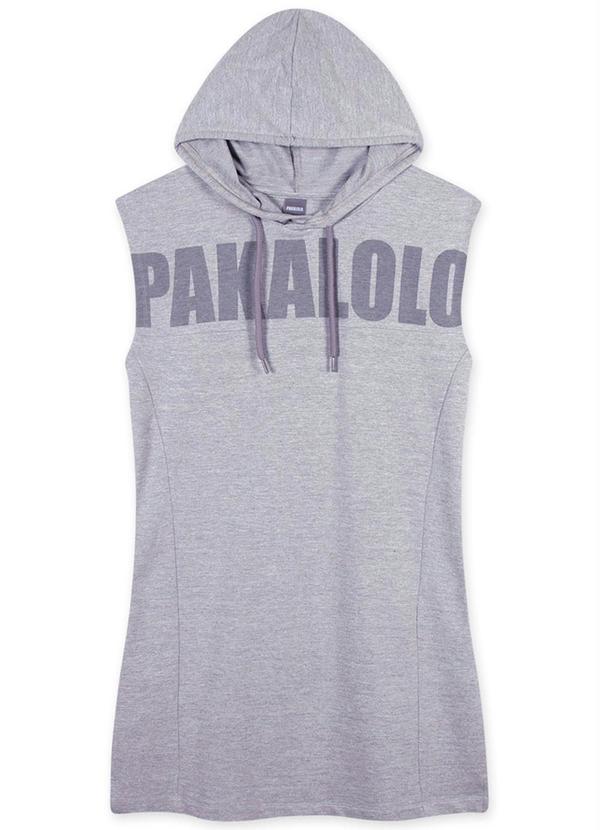 Pakalolo - Vestido Feminino com Capuz Moletom Cinza 4