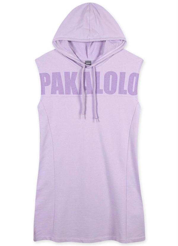 Pakalolo - Vestido Feminino com Capuz Moletom Lilás 3