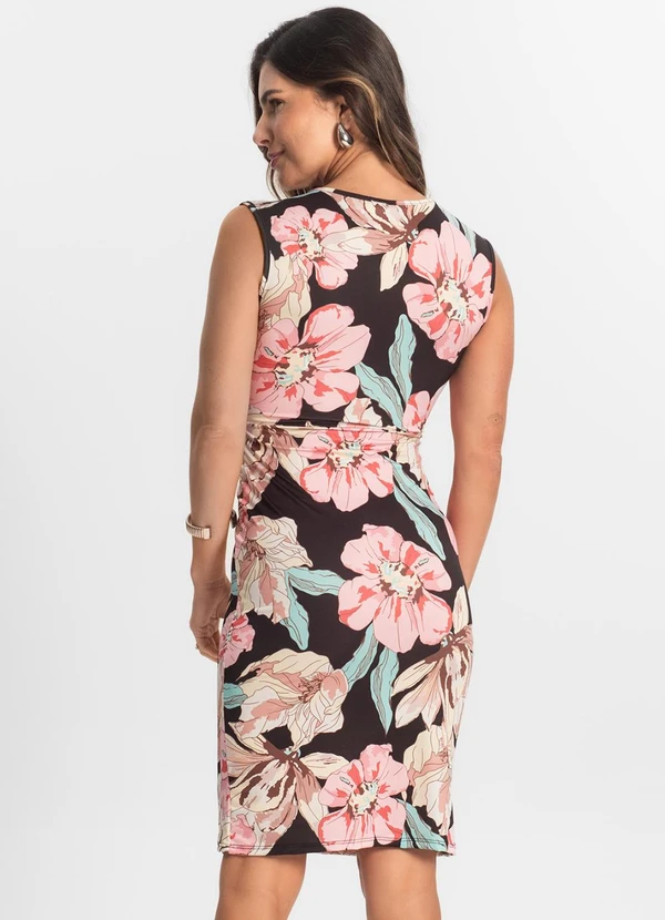 Rovitex - Vestido Feminino Curto em Liganete Preto 2