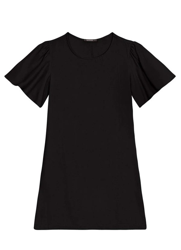 Essendi - Vestido Feminino em Viscose Sarjado Preto 4