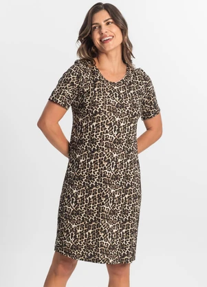 Select - Vestido Feminino Estampado Bege - SELECT