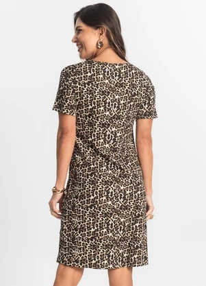 Select - Vestido Feminino Estampado Bege - SELECT