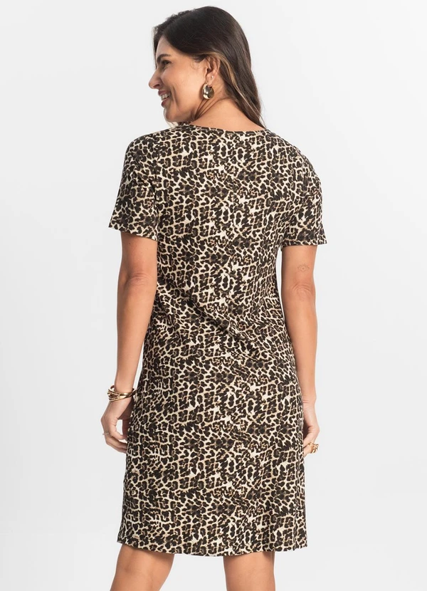 Select - Vestido Feminino Estampado Bege 2