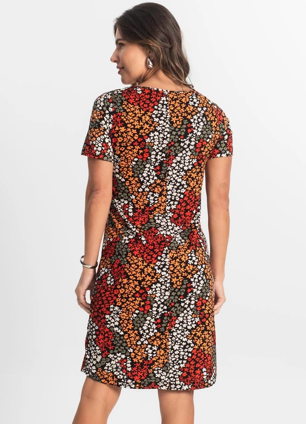 Select - Vestido Feminino Estampado Laranja 3