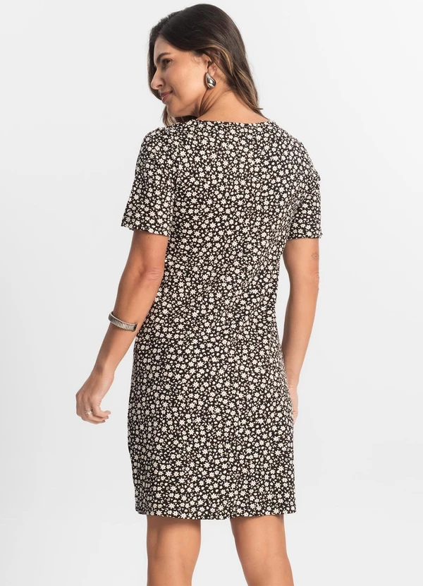 Select - Vestido Feminino Estampado Preto 2