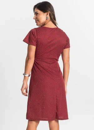 Select - Vestido Feminino Evasê Estampado Vermelho - SELECT