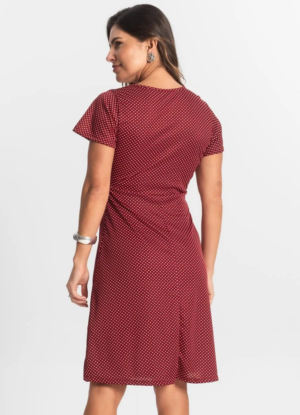 Select - Vestido Feminino Evasê Estampado Vermelho 2