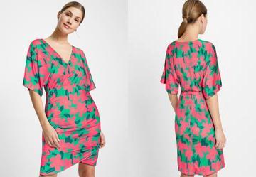 Vestido Floral Grande em Malha Fria