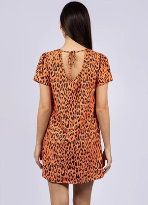 Outlet - Vestido Lindsay Manga Curta Laranja - OUTLET