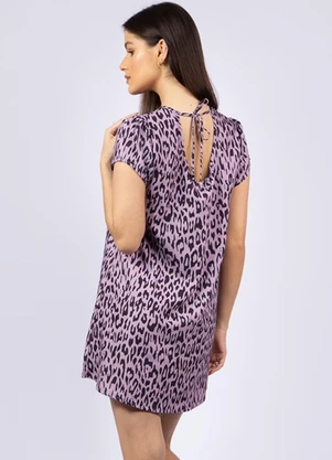 Outlet - Vestido Lindsay Manga Curta Lavanda - OUTLET