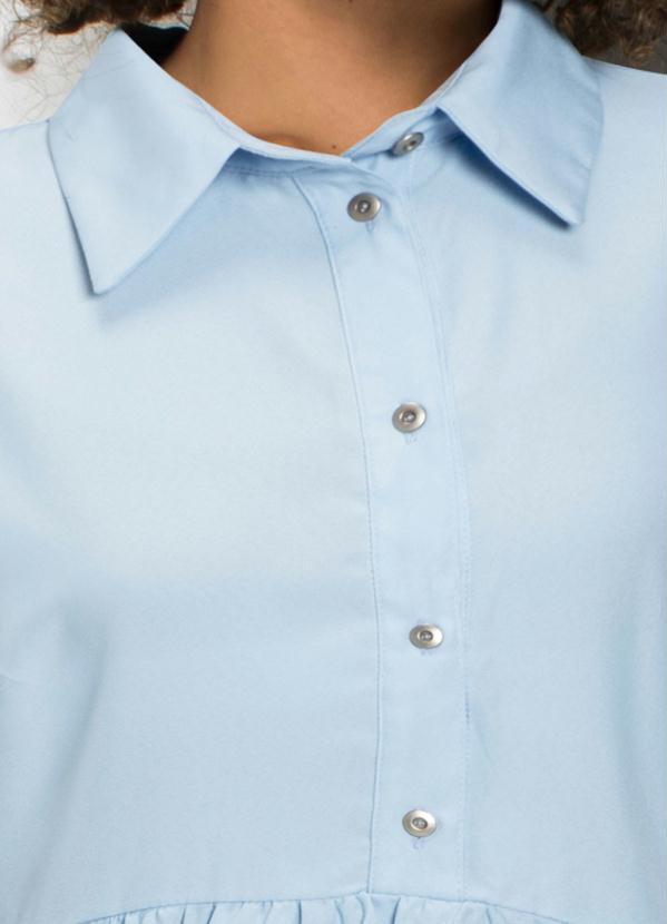 Queima Estoque - Vestido Manga Curta Azul Claro 3