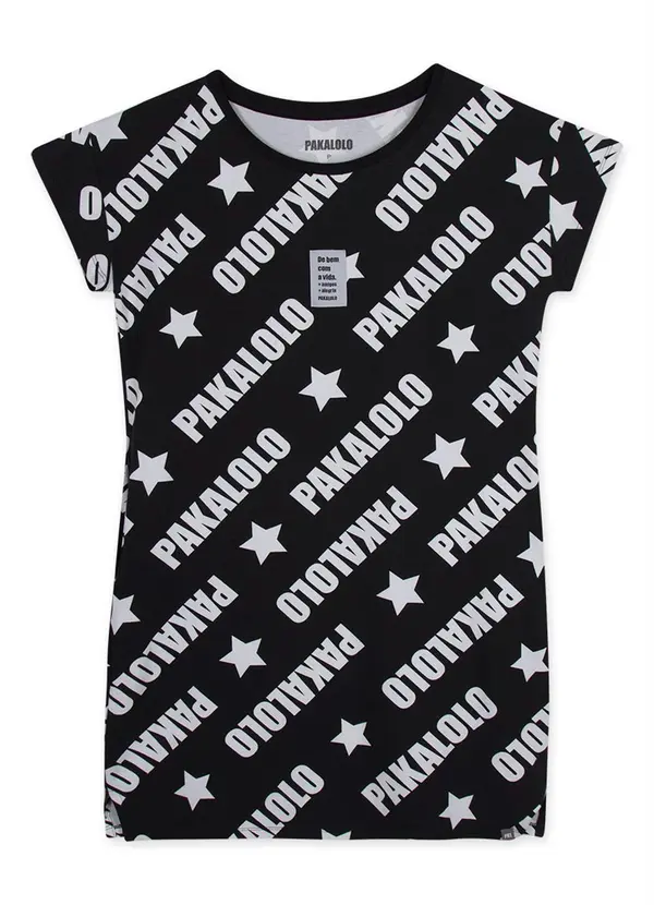 Pakalolo - Vestido Manga Curta Feminino Preto 3