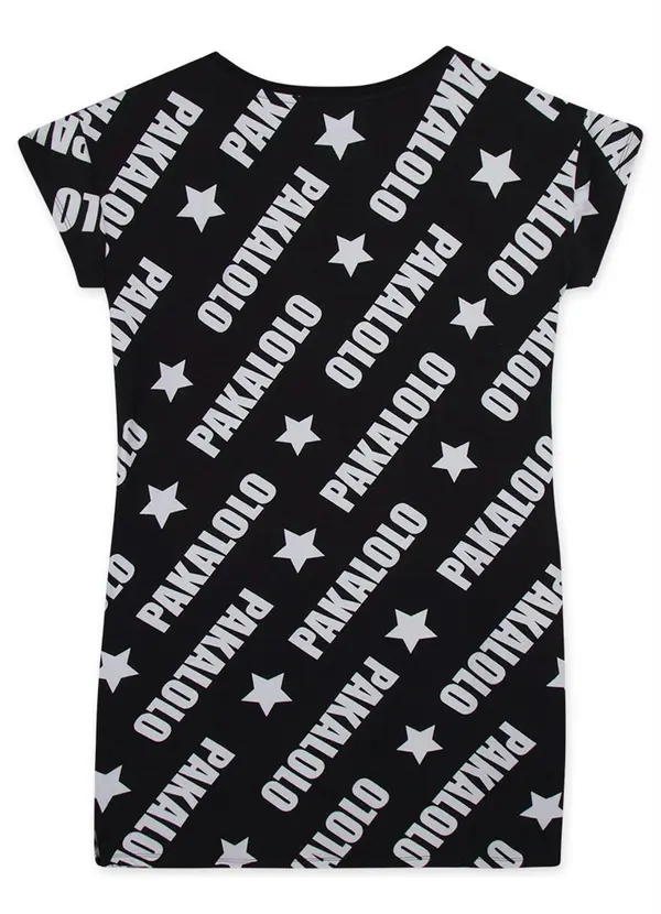 Pakalolo - Vestido Manga Curta Feminino Preto 4