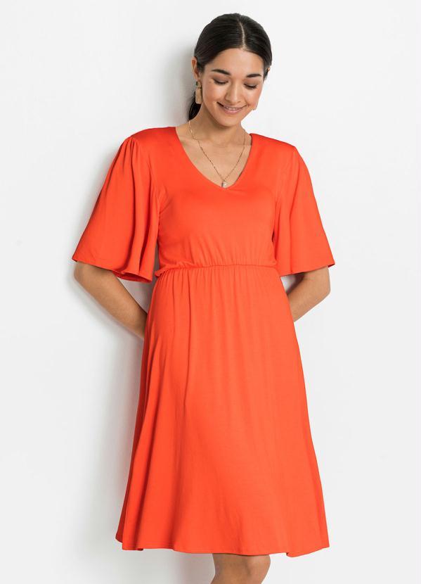Outlet - Vestido Mangas Amplas Laranja 2