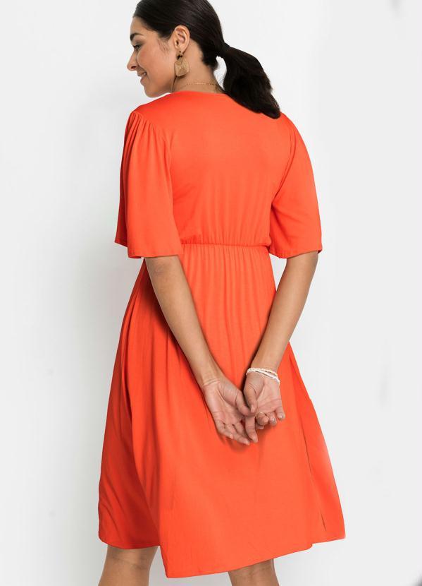 Outlet - Vestido Mangas Amplas Laranja 3