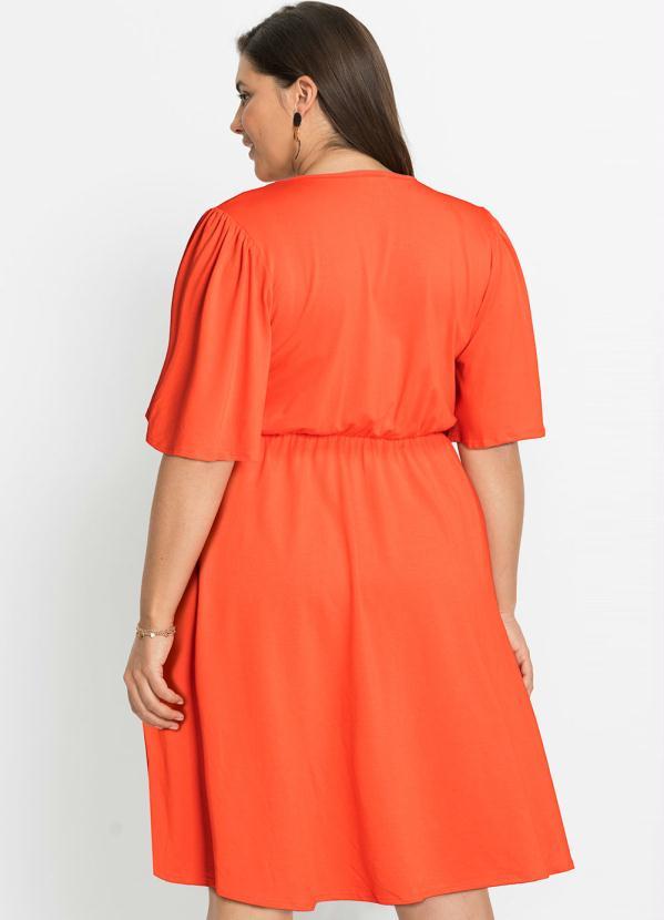 Outlet - Vestido Mangas Amplas Laranja 6