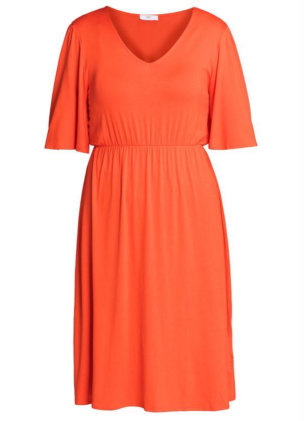Outlet - Vestido Mangas Amplas Laranja 7