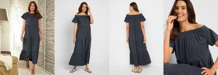 Vestido Ombro a Ombro Alongado Preto