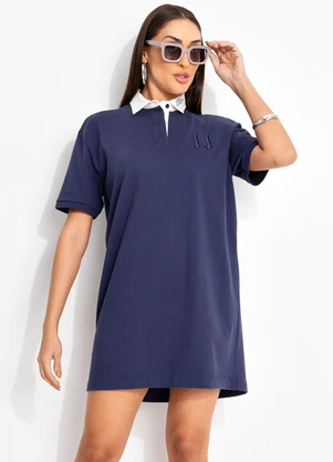 John John - Vestido Polo Azul - JOHN JOHN