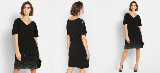 Vestido Preto em Malha de Viscose