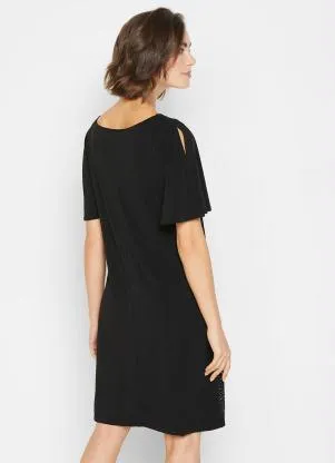 bonprix - Vestido Preto em Malha de Viscose - BONPRIX