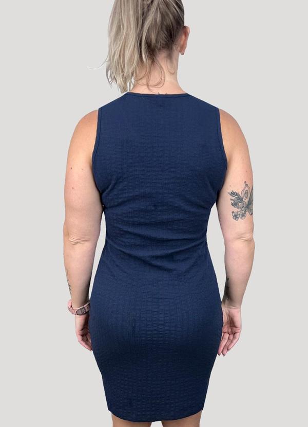 Seeder - Vestido Slim Fit Malha Canelada Azul 2
