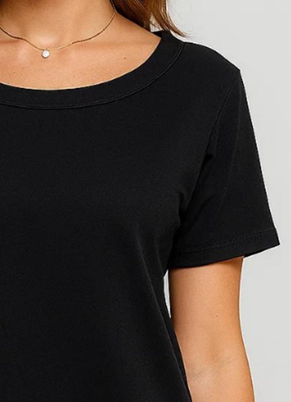 E-blossom - Vestido T-Shirt Preto 3
