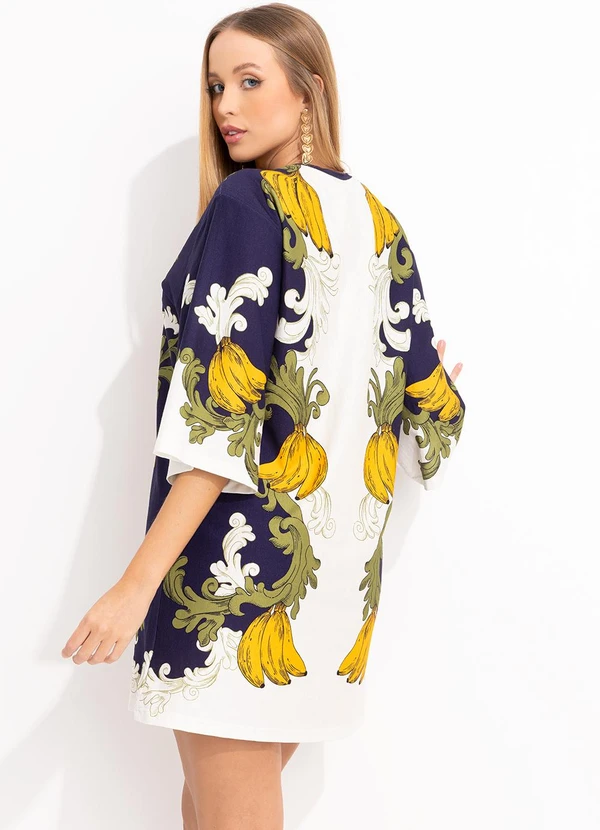 Farm - Vestido T-Shirt Big Banana Real Bege 2