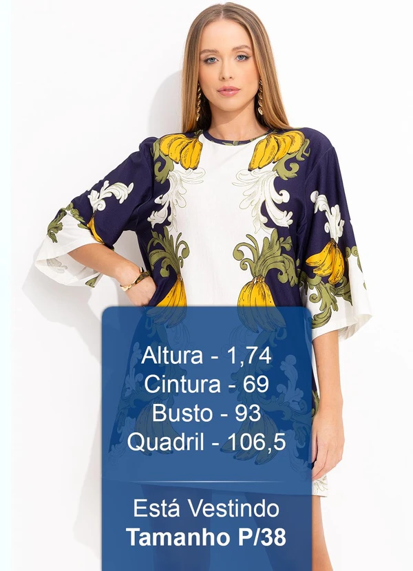 Farm - Vestido T-Shirt Big Banana Real Bege 5