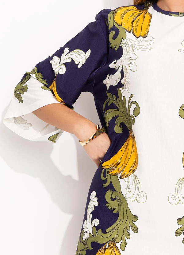 Farm - Vestido T-Shirt Big Banana Real Bege 7