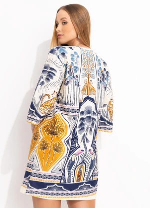 Farm - Vestido T-Shirt Big Chapada dos Veadeiros Bege - FARM