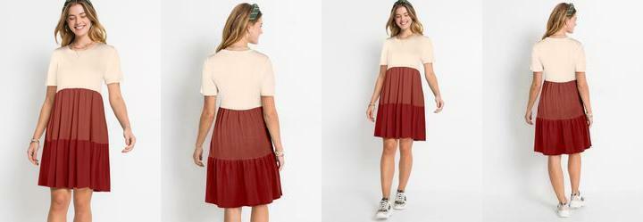 Vestido Vermelho em Malha de Viscose