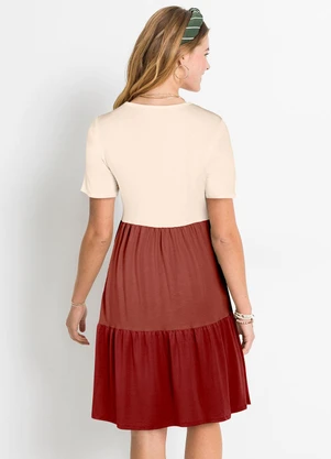 bonprix - Vestido Vermelho em Malha de Viscose - BONPRIX