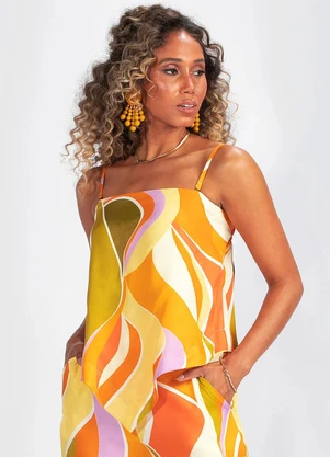 Farm - Blusa de Viscose Selva Urbana Estampado - FARM