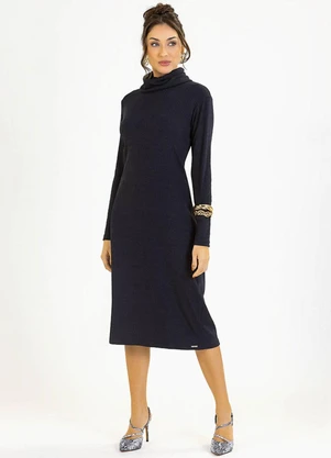 Soft Bonni - Vestido Adulto em Malha Canelada Preto - SOFT BONNI