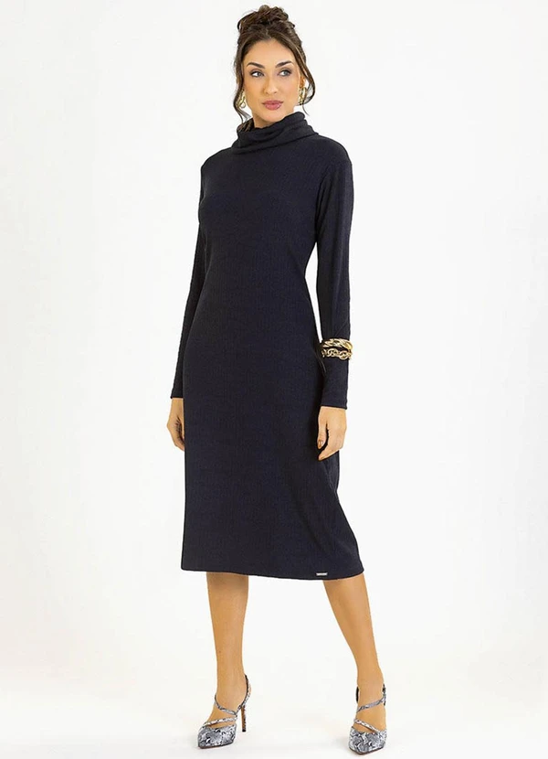 Soft Bonni - Vestido Adulto em Malha Canelada Preto 1