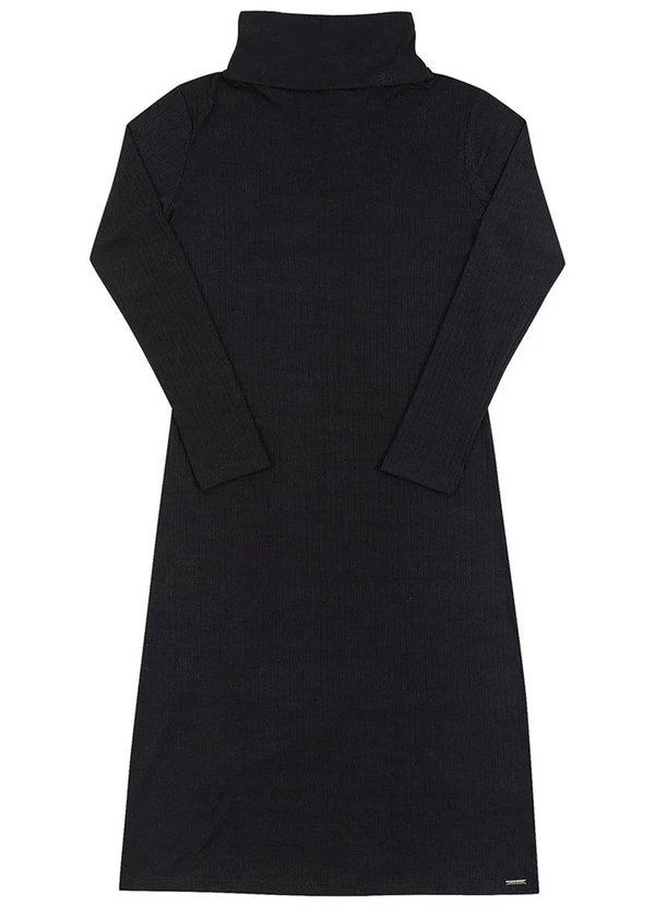 Soft Bonni - Vestido Adulto em Malha Canelada Preto 3