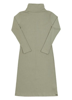 Soft Bonni - Vestido Adulto em Malha Canelada Verde - SOFT BONNI