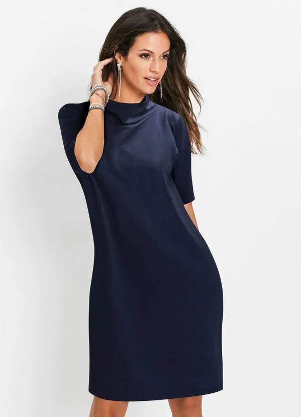 bonprix - Vestido Azul Marinho em Moletinho 4